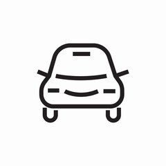 car sedan front icon sign vector