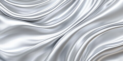 Silver metallic silk folds	
