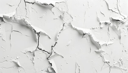 Obraz premium A white, textured background with cracks and a rough, uneven surface.