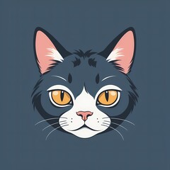 Obraz premium sad cat, vector illustration, cat art, cartoon cat, pet illustration, cute cat, sad animal, cat character, feline vector, adorable cat, unhappy cat, expressive cat, vector animals, pet graphics, sorro