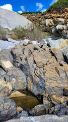 Granite mountains on one of the Mediterranean Islands