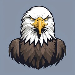 Obraz premium aggressive bald eagle, bald eagle vector, fierce eagle, eagle attack, bald eagle wings spread, majestic bald eagle, predator bird vector, powerful eagle, eagle head vector, bird of prey, american bald
