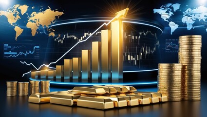 Business report chart economy investment research or audit stock financial finance management on analysis data strategy with graph accounting marketing concept