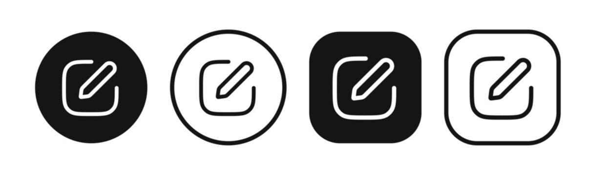 edit pen icon, create modify pen sign button, Pencil icon, sign up icon - editing text file document icons