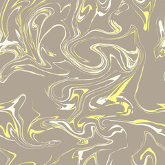 Obraz premium Vector seamless pattern. Abstract fluid art texture. Liquid monochrome streaks. Creative background with freeform blots. Decorative design with distortion effect.