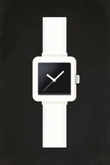 Obraz premium Minimal 1980s Digital Watch Illustration