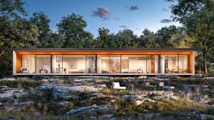 Obraz premium Tranquil Chinese pavilion house on a hill, showcasing traditional design and serene surroundings, perfect for cultural landscapes. -