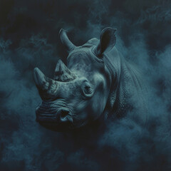 Rhinoceros – Wildlife Art Poster