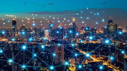 Fototapeta premium Abstract light wave effect created in digital technology design. This seamless modern art of energy in cyberspace creates an electric system with diagram pattern perfect for futuristic style