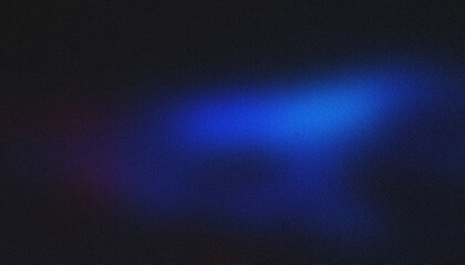 A Grainy Dark Glowing Blue Streak Banner Background with Glowing Texture For Abstract Poster Header Cover Backdrop Design