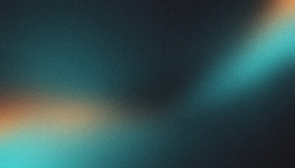 Obraz premium A Luminous Teal, Orange, and Dark Tones Banner Background With Glowing Grainy Texture for Abstract Poster Header Cover Backdrop Design