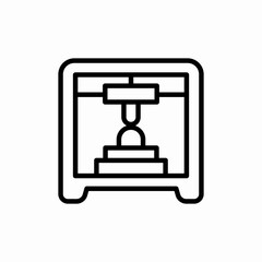 3d printer icon sign vector
