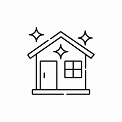 clean house icon sign vector