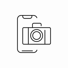 phone camera icon sign vector