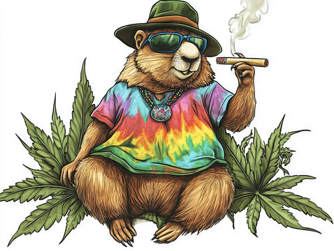 Groundhog Day cannabis graphics