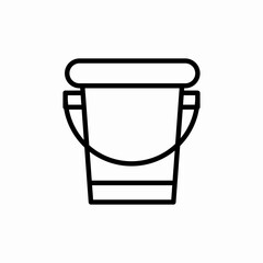 bucket water icon sign vector