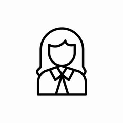 female user icon sign vector