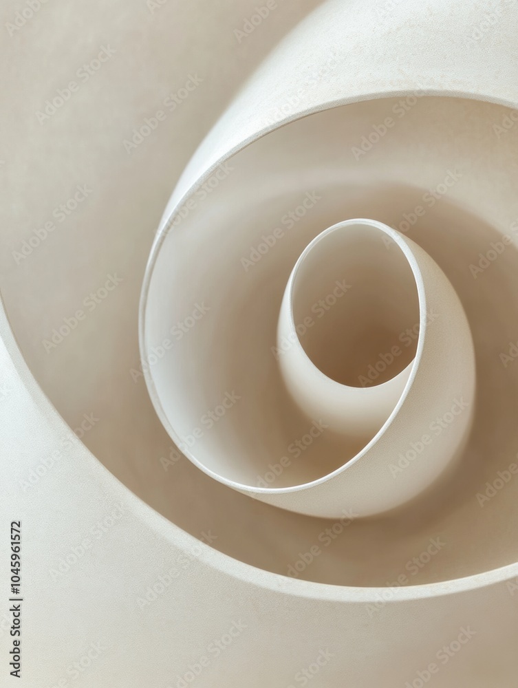Poster soft, swirling shapes in muted tones flow gracefully, creating a tranquil effect reminiscent of tea 