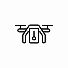drone flight icon sign vector