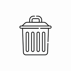 garbage bin icon sign vector
