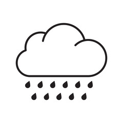 Rain icon. Cloud rain symbol.