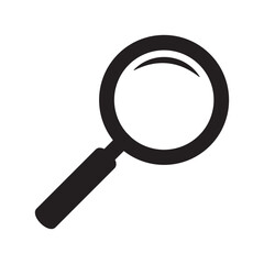 Magnifying glass icon, magnifier or loupe icon. Search icon.