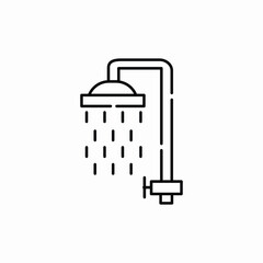 shower bathroom icon sign vector