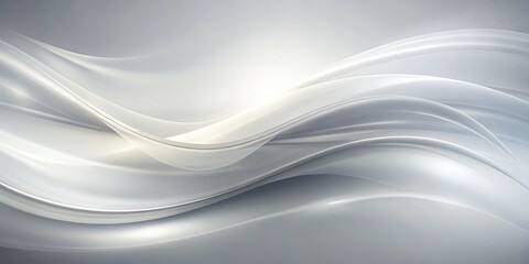 Naklejka premium Soft waving smoke lined abstract background in white and grey colors Forced Perspective
