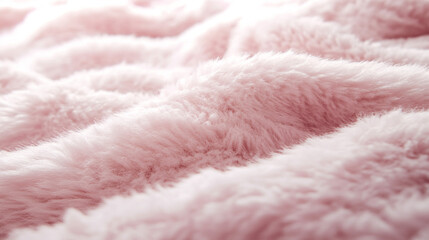 Fototapeta premium Soft Pink Faux Fur Texture Close up Background Image