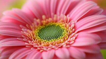 Obraz premium Close Up Pink Gerbera Daisy Flower Blossom Macro Photography