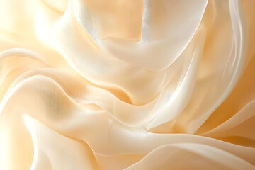 Obraz premium White and tan background with a pattern of waves. The waves are very thin and the background is very light