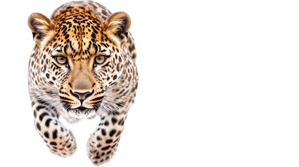 Fototapeta premium leopard jumping, isolated, transparent, png, background 
