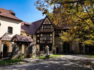 old house in the village, Peleș Castle, Romania 