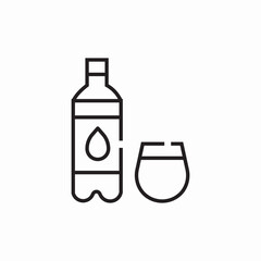 water bottle glass icon sign vector