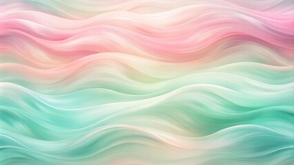 Obraz premium Soothing abstract background with pastel waves in pink and green