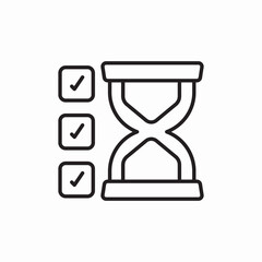 sand clock check list icon sign vector