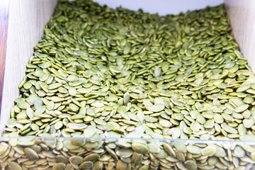 isolated snack green pumpkin dry ingredient healthy seed food raw diet natural organic