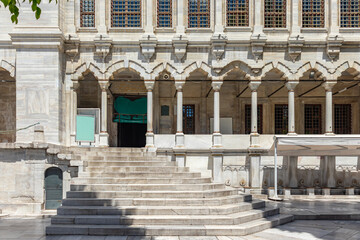 Fototapeta premium Exterior view of Nuruosmaniye Mosque in Fatih district of Istanbul.