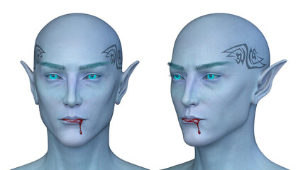 悪魔青年　3DCGレンダリング