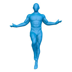ポーズをとる男性　3DCGレンダリング