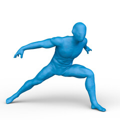 ポーズをとる男性　3DCGレンダリング