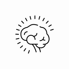 brain power icon sign vector