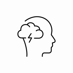 human brain cloud icon sign vector