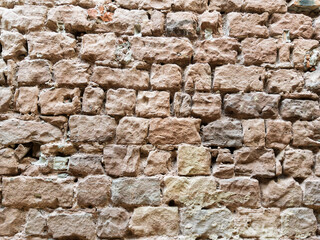 Textured Brown Stone Wall Background for Design