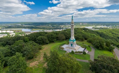 Soldiers and Sailors Monument in East Rock Park, New Haven, Connecticut, United States.