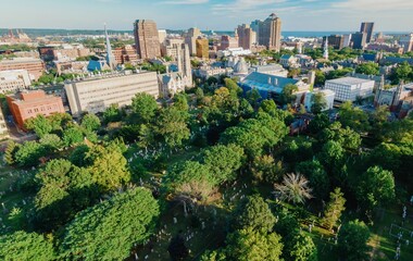 Grove St Cemetery in amongst Yale University, New Haven, Connecticut, United States.
