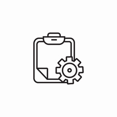 clipboard settings icon sign vector