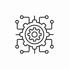 cyber settings icon sign vector