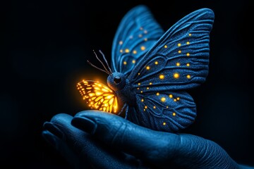 A mythical creature presenting a glowing token of appreciation, symbolizing the magical impact of recognizing others' efforts in a mystical world