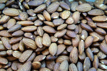 retail nut vegetarian raw seed nutrition organic natural brown market snack food background